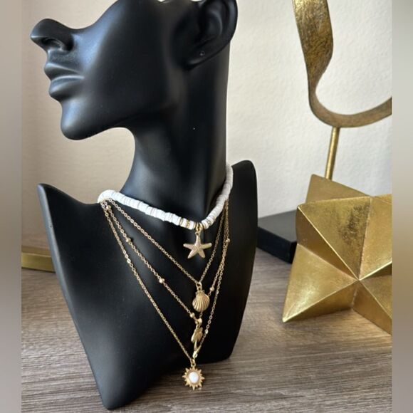 Bohemian multi layered necklace A372 - Picture 2 of 4